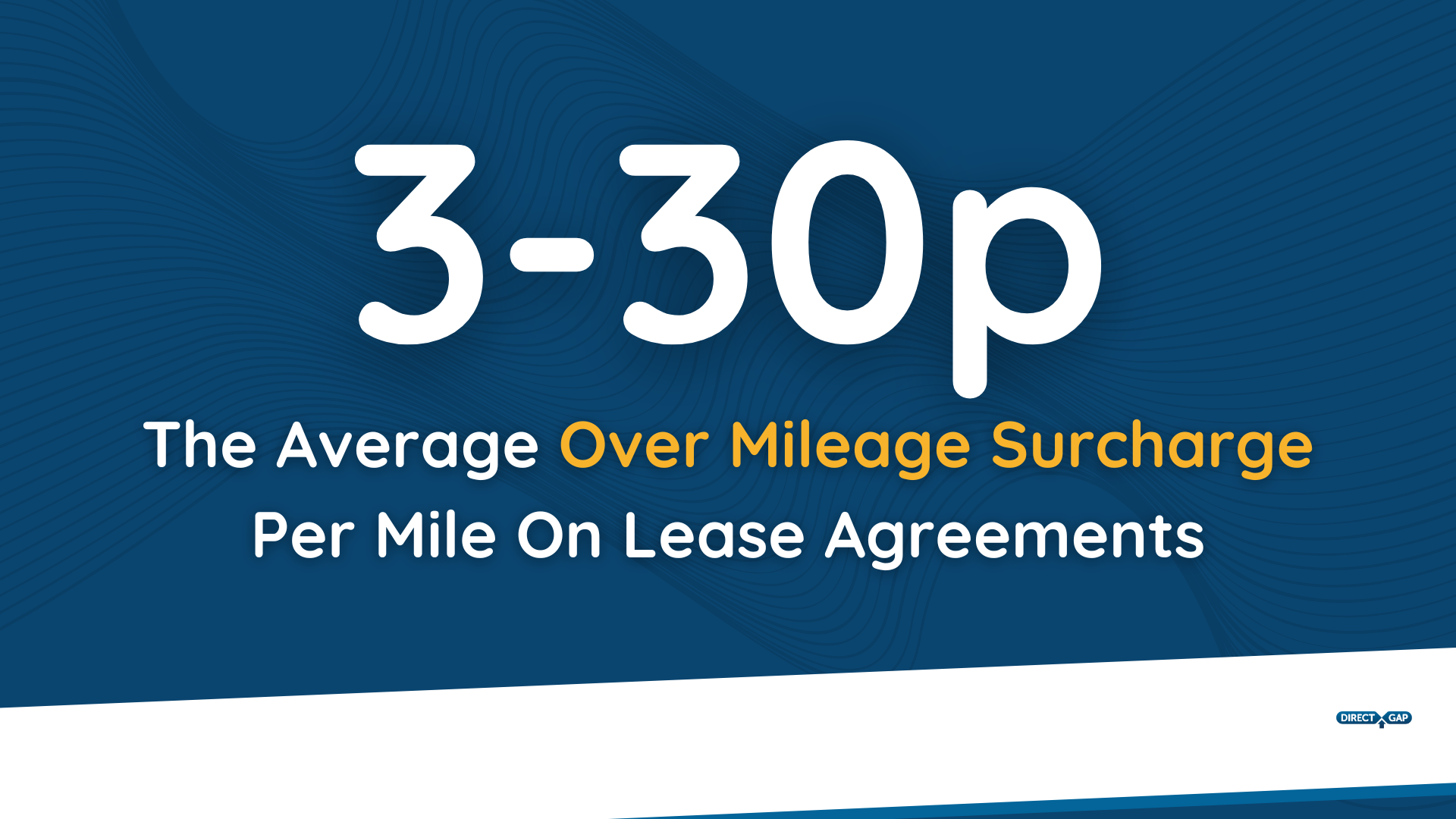 You'll be charged for every mile you go over your agreed mileage.